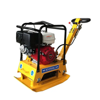 Petit mini compacteur à plaques avec moteur à essence compacteur à plaques de saleté en caoutchouc à vibration à essence manuelle lourde