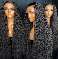 Perruques Lace Front en Cheveux Humains Kinky Curly Cambodgiens et Malaisiens, Vierge, Cuticules Alignées, 13x6 HD, pour Femmes Noires - Vente en Gros