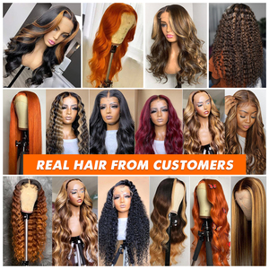 Parrucca Lace Front Ondulata Marrone con <span class=keywords><strong>Riflessi</strong></span>, Pre-Piumata, Trasparente, in <span class=keywords><strong>Capelli</strong></span> Umani Brasiliani di Grado 10A per Donna # P4/27 # P4/30 - Product Image 6