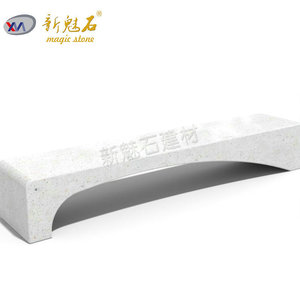 Nuevos Materiales de Construcción de Piedra, Banco de Cemento Imitación Piedra, Combinación de Hormigón Prefabricado y Madera, Asientos para Patio Exterior - Product Image 5