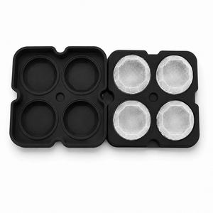 Molde de Hielo de Silicona Ecológico con Logotipo Personalizado, 4 Cavidades en Forma de Diamante, Reutilizable, Apto para Congelador, Capacidad de 1-10L para Whisky, Vodka y Cócteles - Product Image 5