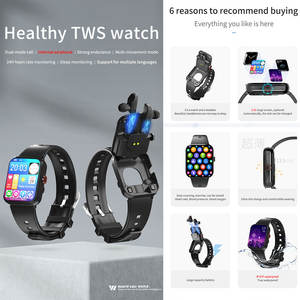 <span class=keywords><strong>Precio</strong></span> de Fábrica al por Mayor V22 con Auriculares con Reducción de Ruido BT, Control de Música, Reloj Inteligente Deportivo a Prueba de Agua - Product Image 2