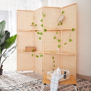 Paravent <span class=keywords><strong>bambou</strong></span> diviseurs/Diviseur De Pièce Pliante Séparateur Cloison Séparateur D'écran de Confidentialité 4 Panneau Chambre Salon - Product Image 2