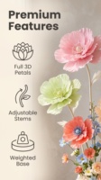 Supports de fleurs géantes en papier mélangé Lilis |   Tête réglable de 30 à 40 pouces, 5 à 7 pieds |   Base lestée |   Vitrine d'anniversaire en gros pour allée centrale