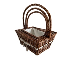 Nouveaux paniers à fleurs en rotin tissés à la main avec paniers-cadeaux de rangement pour pain de fruits décorés et paniers de rangement traités