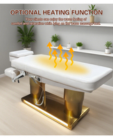 Table de massage électrique de luxe moderne en acier inoxydable doré, personnalisable, pour salon de beauté, spa, hôtel, salle de sport - Offre Spéciale 4