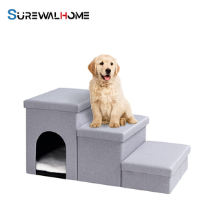 SUREWALHOME 3 en 1 marches <span class=keywords><strong>pour</strong></span> <span class=keywords><strong>chien</strong></span> escaliers <span class=keywords><strong>rampe</strong></span> pliable <span class=keywords><strong>pour</strong></span> animaux de compagnie avec une <span class=keywords><strong>maison</strong></span> et échelle de rangement <span class=keywords><strong>pour</strong></span> animaux de compagnie idéale <span class=keywords><strong>pour</strong></span> les petits et grands chiens chats - Product Image 1