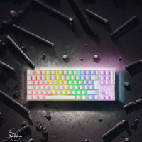 Clavier de jeu mécanique Mars Gaming MK80 Blanc TKL FRGB Anti-Ghosting Switches Rouges Disposition Italienne Sans touches numériques Fabriqué en Chine