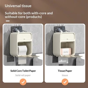Moderno Dispensador <span class=keywords><strong>de</strong></span> Papel Higiénico <span class=keywords><strong>de</strong></span> Pared, Impermeable y Sostenible, Organizador <span class=keywords><strong>de</strong></span> Rollo <span class=keywords><strong>de</strong></span> Papel Higiénico <span class=keywords><strong>de</strong></span> Plástico sin Perforaciones - Product Image 4