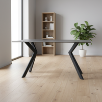 Ensemble de table à manger au design moderne personnalisable, meubles en bois élégants pour les banquets de mariage et les salles à manger