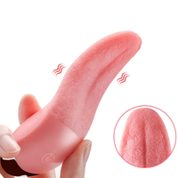 Vibrateur réaliste en forme de langue pour stimulation clitoridienne, vaginale et du point G, jouet sexuel pour femmes