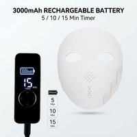 Masque de photothérapie LED portable 4D, masque facial en silicone pour traitement anti-âge des soins de la peau