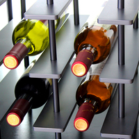 Étagère à vin en aluminium personnalisée, étagère à bouteilles, armoire pour l'affichage de bar à vin