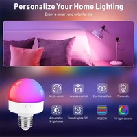 Bombilla LED Moderna RGB Regulable con Control Remoto E27/E26, Lámpara de Pared Recargable con Carga Tipo-C, Precio al por Mayor