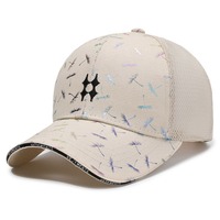 Gorra de Béisbol Estilo Coreano para Mujer, con Letras Coloridas Bordadas a Mano, Impresión por Transferencia de Calor, Malla Transpirable y Ajustable