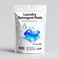 Sac d'emballage pour lessive avec logo personnalisé, vente chaude 2026, sac en plastique pour poudre à laver, sac debout, sac à soufflet latéral