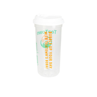 Gobelets en plastique jetables de haute qualité personnalisables avec couvercles 16OZ 24OZ