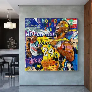 Graffiti Ar Canvas Paintings on The Wall Art Posters and Prints Greatest Basketball Player Pictures Modern Home Decor