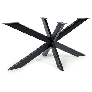 Patas de mesa Industrial de hierro fundido Acero Glod Marco de Banco de oficina Pierna Blanco Café Patas de mesa de comedor Metal Negro <span class=keywords><strong>Base</strong></span> de mesa cruzada - Product Image 3