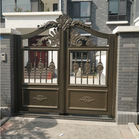 Luxueux portail coulissant en aluminium forgé Grill Designs Outdoor Villa Front Door Boundary Wall and Garden Gate