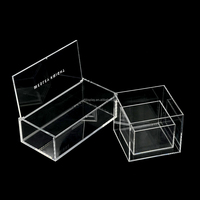 Boîte de rangement en acrylique Perspex avec couvercle, boîtes en acrylique personnalisées avec couvercle coulissant