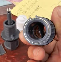 Support d'électrode rond X1 jaune et blanc, assemblage complet pour pistolet de revêtement en poudre PEM-X1
