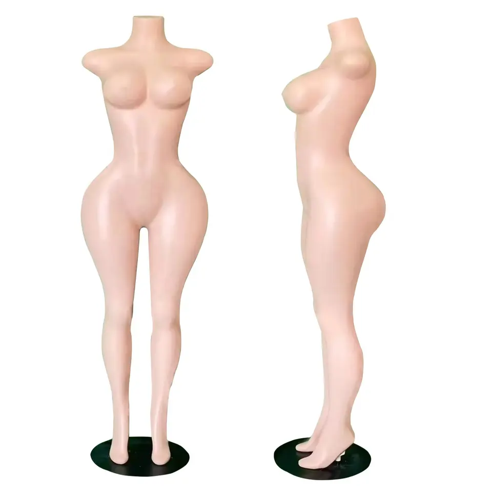 Modelo barato do corpo humano Plus size modelo feminino brasileiro Curvy figura sem cabeça seios grandes bunda grande