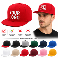 Topi Snapback 6 Panel Bordir Logo Kustom Grosir Unisex Hip Hop Flat Bill, Topi Gorras, Topi Trucker