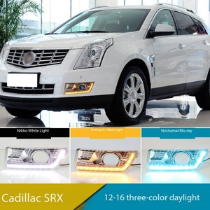 ไฟเดย์ไลท์ LED สำหรับรถยนต์ พร้อมไฟเลี้ยวสีเหลืองและไฟตัดหมอก สำหรับรถ Cadillac SRX ปี 2012-2016 - Product Image 2