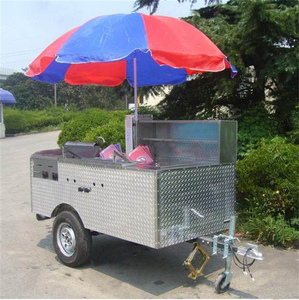 Carrito de Venta Ambulante de Perritos Calientes y Hamburguesas con Parrilla para 100 Compradores - Product Image 1