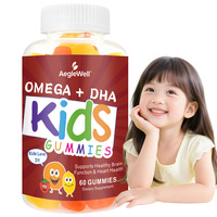 OEM ODM AegleWell Kids Omega + DHA Gummies 60 stuks Fruit smaak Plantaardig basisingrediënt Ondersteunt hersenen & hartgezondheid voor kinderen