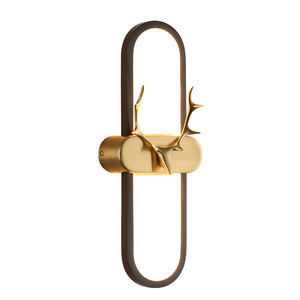 โคมไฟติดผนังทองแดงแท้สไตล์โมเดิร์นมินิมอลระดับไฮเอนด์ ไฟ LED หรูหราสำหรับข้างเตียง วิลล่าแบบดูเพล็กซ์ ทางเดิน และไฟส่องสว่างในห้องโถง - Product Image 1