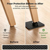 Patins de protection EVA double face personnalisés en acrylique noir auto-adhésifs antidérapants pour meubles, tables et chaises, réduisant le bruit