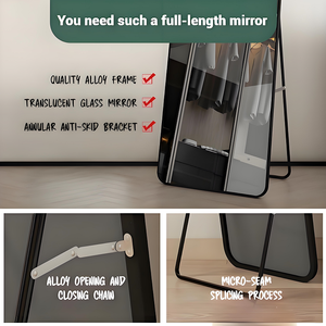 Staande spiegel op volle grootte, grote spiegel, spiegel in volle lengte voor groothandel, ultrahelder - Product Image 5