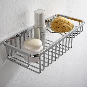 Bathroom Corner Shelf Bath Adjustable Shower Caddy Mounted Wire Basket Shelf