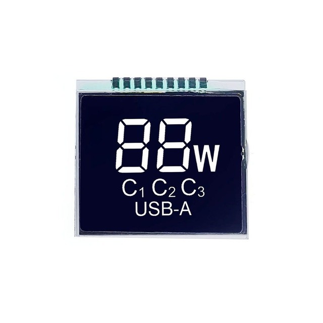 Custom Charger VA Segment Code LCD Screen  Transparent Lcd Display Monochrome 14 Segment Lcd for Recharger
