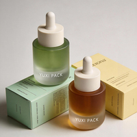 Nouveauté 2026 – Flacon compte-gouttes en verre transparent de 30 ml pour sérum visage et emballage de soins de la peau