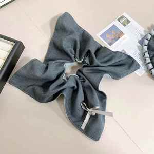 Nouvelle conception de diadème de mariage, logo personnalisé, fleurs, attaches pour cheveux, grands scrunchies en coton doux - Product Image 2