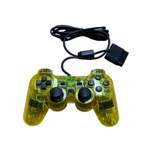 Amarillo PS2 Gamepad con cable Joystick Controlador transparente Manette para PS2 Controlador amarillo claro Mando Compatible con <span class=keywords><strong>PC</strong></span> - Product Image 1
