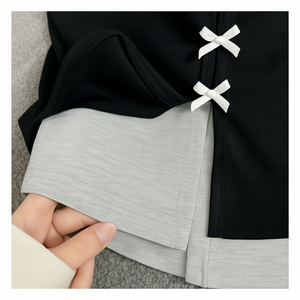 Camisetas de algodón de tendencia caliente para mujer Camiseta transpirable ajustada deportiva de manga corta con cuello en V y logotipo personalizado con lazo - Product Image 1