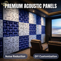 Panneau acoustique mural en feutre de polyester composite à double effet absorbant et améliorant le son, diffuseur pour cinéma et studio