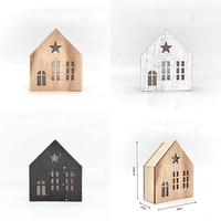 Lumière LED décorative de Noël USUN de style nordique en forme de maison en bois, écologique, durable et multicolore