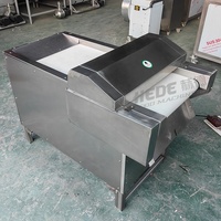 Commerciële automatische zeewier-perzik-shiitake-paddenstoelen snijmachine met motor & versnelling, verstelbare snijgrootte