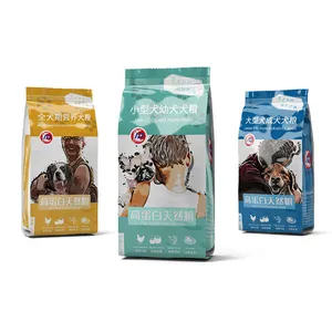 3Kg 7Kg 12Kg 25Kg stampa colorata in plastica stand up sacchetto di imballaggio per alimenti per animali domestici a prezzo all'ingrosso