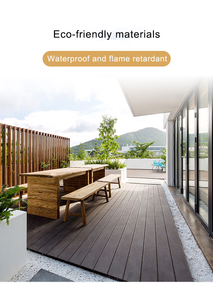 new 3d wood grain low price co-extrusion wpc decking