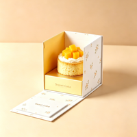 Boîte à gâteau personnalisée multifonctionnelle et écologique, emballage pour dessert, boîte cadeau en papier magnétique vide pour gâteau