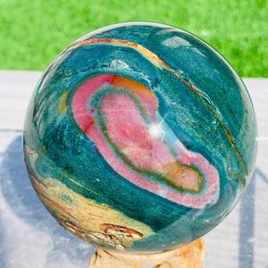 8-8.5cm Genuine Stone Ocean Jasper Ball Handmade Ocean Jasper <b>Sphere</b> Gifts Ocean Jasper <b>Sphere</b> - Product Image 6