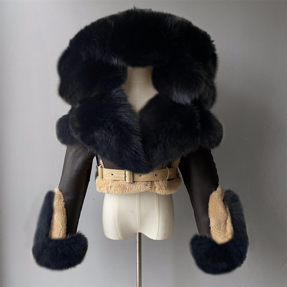 Pelliccia marrone+nera