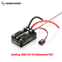 Hobbywing Sea King 200A / 300A HV V4 ESC Marino sin Sensor, sin Escobillas, 5-14S, IP67 Impermeable, 8A BEC para Barco de Carreras RC