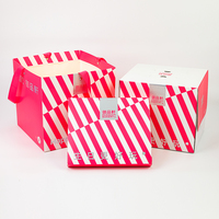 Boîte à gâteau en papier écologique de qualité alimentaire avec poignée, emballage pour boulangerie pour gâteau, biscuit, bonbon, pâtisserie